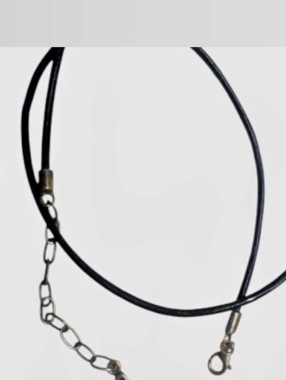 Authentic PANDORA Black Single Leather Cord Necklace 16” Sterling Silver